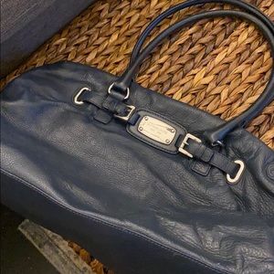 Michael Kors Navy Leather Bag